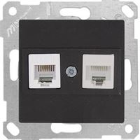 RİTA TELEFON PRİZİ 2XRJ12 SİYAH 1